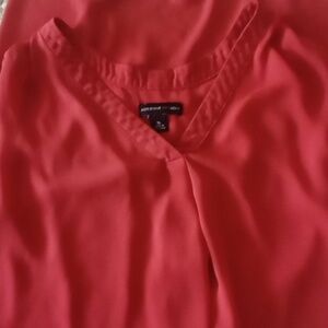 Adrienne Vittadini red blouse